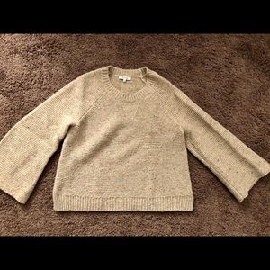 Madewell bell sleeve speckled sweater. Size M